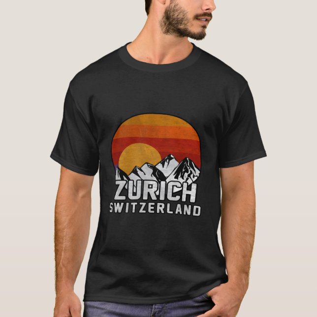 Camiseta Zurique Suiça Mountain (Frente)