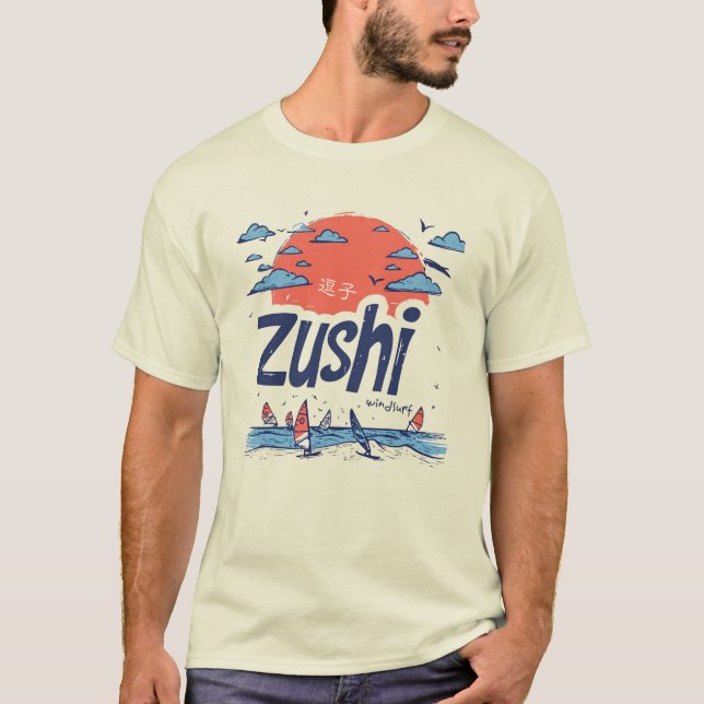 Camiseta Zushi Beach Windsurfing Paradise Tee (Frente)