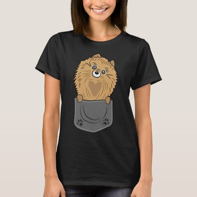 Camiseta Zwergspitz Pomeranian Pocket Design Pocket Pocket  (Frente)