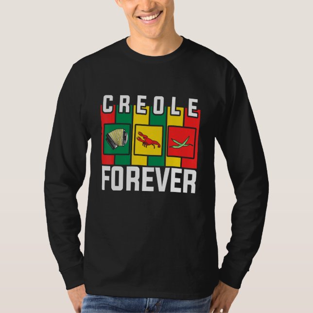 Camiseta Zydeco Creole Forever Fan of Zydeco Music and Fest (Frente)