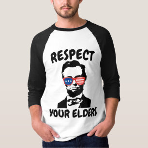 CAMISETAS ABRAHAM LINCOLN RESPEITE SEUS ANCIÃOS