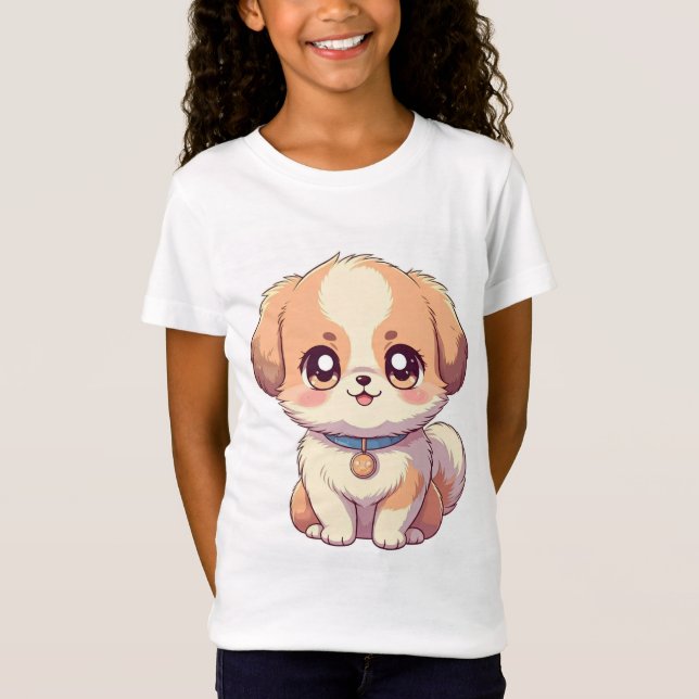 Camisetas Adoráveis de Animação Puppia para Crianç (Frente)