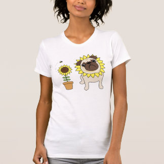 Camisetas Adoráveis de Enxofre de Girassol - Texto