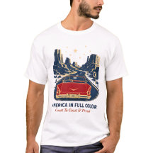 Camisetas America em Cores Vibrantes