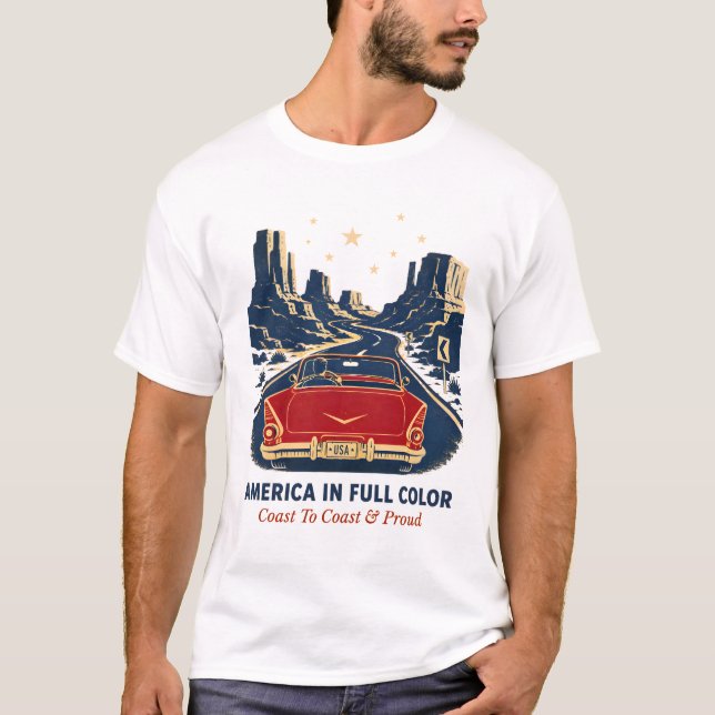 Camisetas America em Cores Vibrantes (Frente)