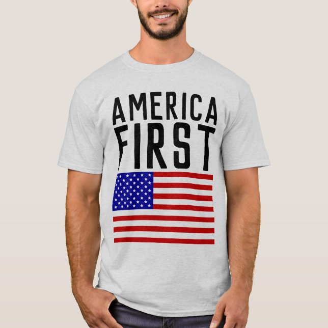 Camisetas AMÉRICA PRIMEIRO (Frente)