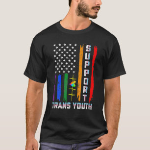 Camisetas Apoio aos Jovens Trans Bandeira EUA Orgu
