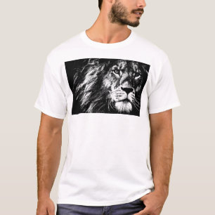 Camisetas Básicas Masculinas Lion Face Modernas El
