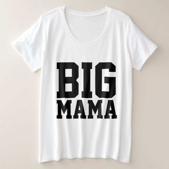 Camisetas BBW para Mamãe, BIG MAMA (Frente do Design)