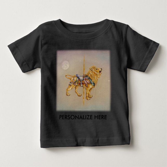 Camisetas Bebês - Carousel Lion SQ (Frente)