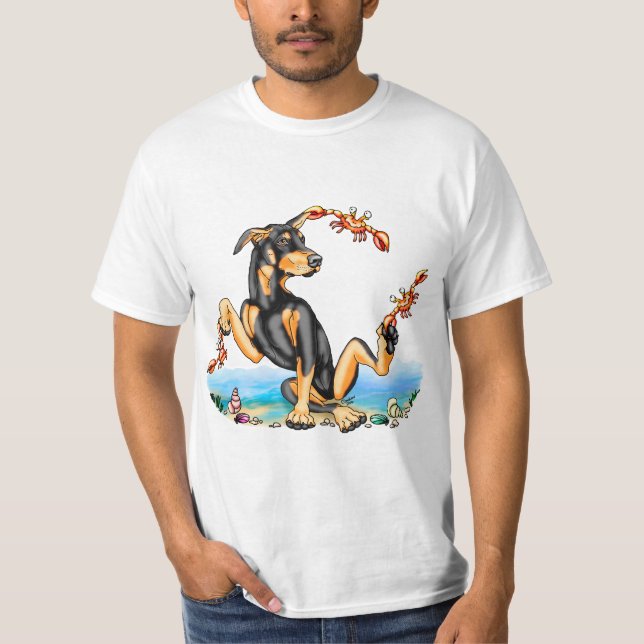 Camisetas Black Doberman Pinscher Kinda Crabby (Frente)