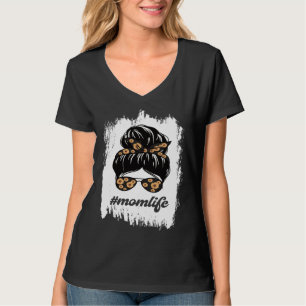 Camisetas Bleached Sunflower Mom Life para o Dia d