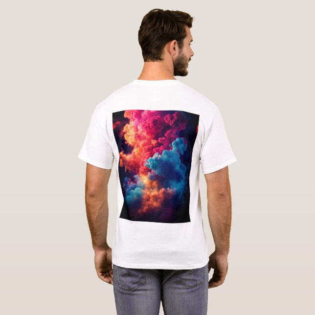 Camisetas brilhantes do arco-íris (Parte Traseira Completa)