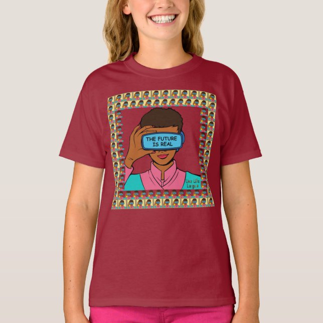 Camisetas casuais e T-shirts para crianças de futu (Frente)