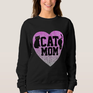 CAMISETAS CAT MOM BRILHO FALSO SUDADERAS