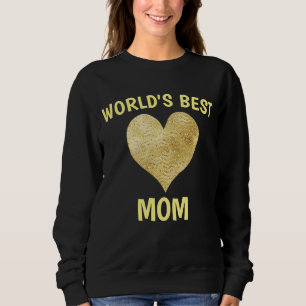 CAMISETAS COM CORAÇÃO BRILHANTE MELHOR MÃE DO MUND