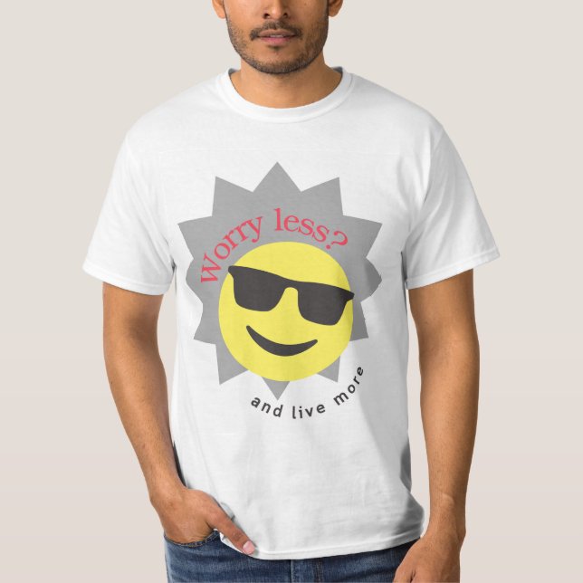 camisetas com desenhos de emojis despreocupados (Frente)