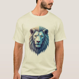 Camisetas com Desenhos Futuristas de Leão Holográf