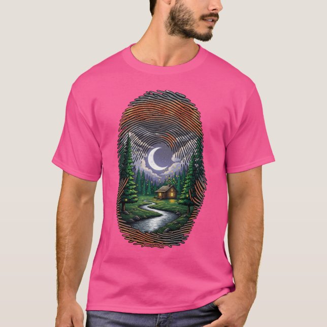 Camisetas com design de Floresta Caprichosa numa i (Frente)