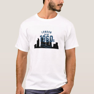 Camisetas com design londrino dos anos 60