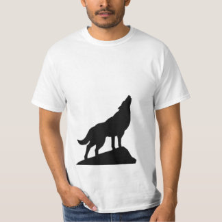 Camisetas com imagens de uivação de lobo