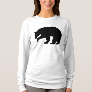 CAMISETAS COM SILHUETA DE URSO CINZENTO T-SHIRT
