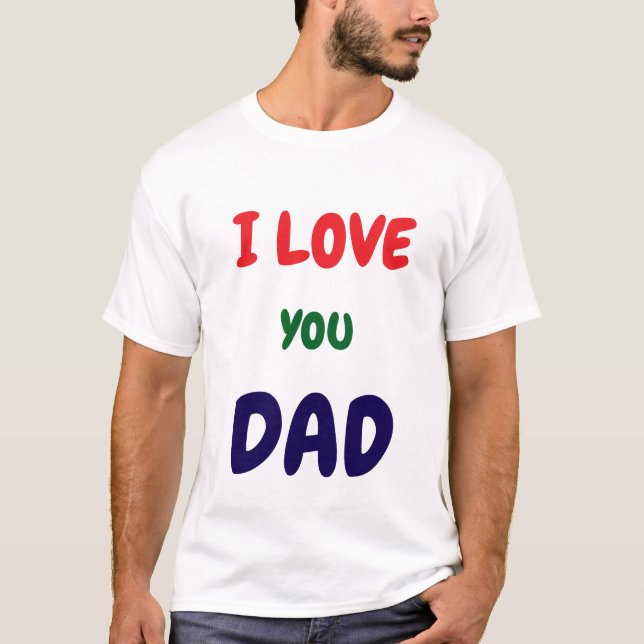 Camisetas com texto personalizado Eu amo você papa (Frente)