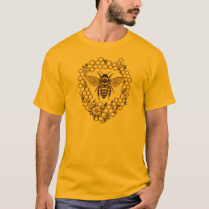 Camisetas Combinando Abelha e Favo de Mel com Marg