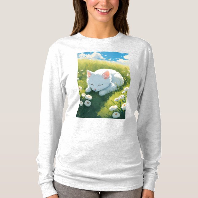 Camisetas compridas de manga básica (Frente)