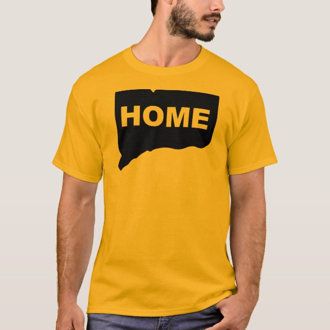 Camisetas Connecticut Lar Longe do Estado (Frente)