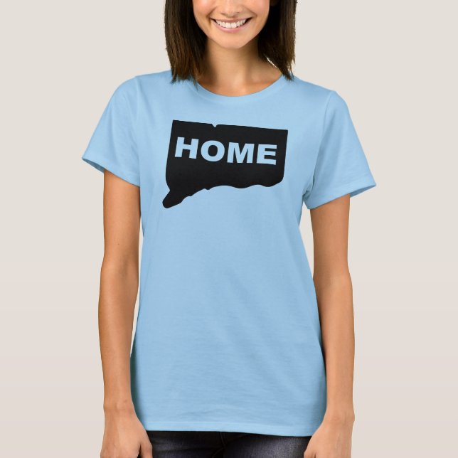 Camisetas Connecticut Lar Longe do Estado (Frente)
