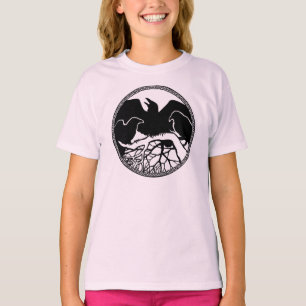 Camisetas Corvo para Crianças Camisola Corvo Arte 