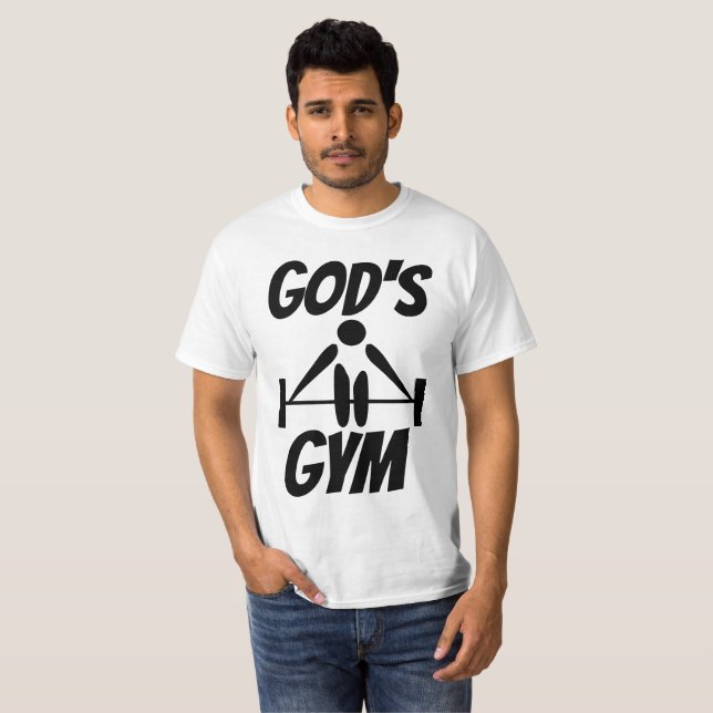 Camisetas Cristãs GYM DE DEUS (Frente Completa)