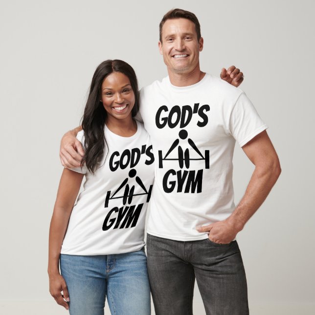 Camisetas Cristãs GYM DE DEUS E camisas de suor (Unissex)