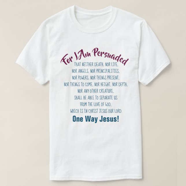 Camisetas Cristãs Nada Pode Nos Impedir Do Amor De (Frente do Design)