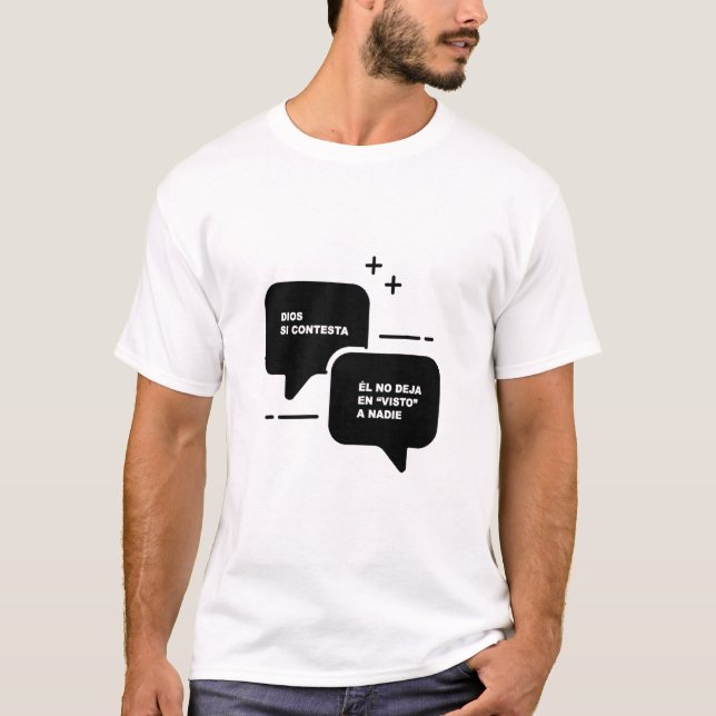 Camisetas Cristianas Modernas Dios Si Contesta (Frente)