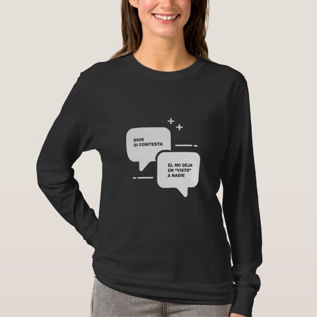 Camisetas Cristianas Modernas Dios Si Contesta (Frente)