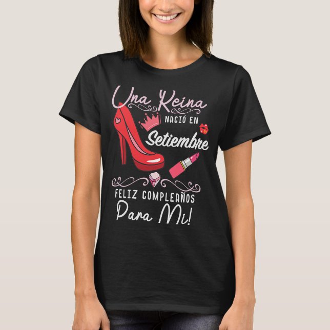 Camisetas Cumpleanos Para Mujer Nacidas en septiem (Frente)