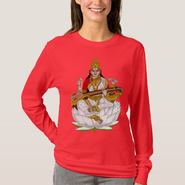 Camisetas da Deusa Saraswati (Frente)