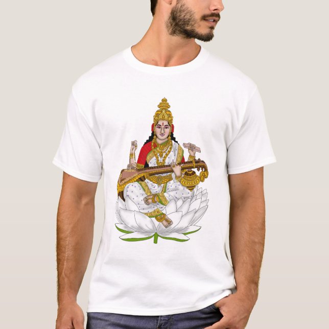 Camisetas da Deusa Saraswati (Frente)