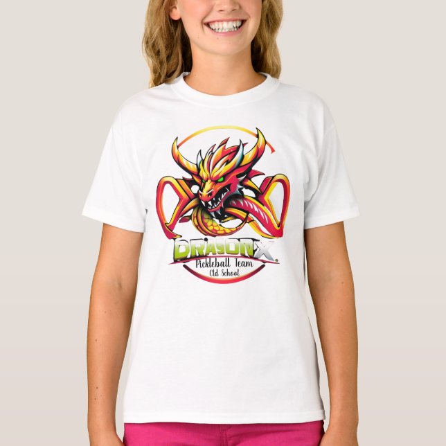 Camisetas da Equipe de Pickleball Old School Drago (Frente)