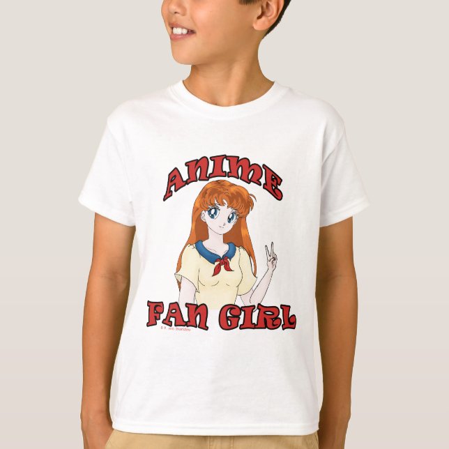 Camisetas da Garota do Anime Fan (Frente)