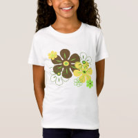 Camisetas da Garota Tropical Chuva Flor