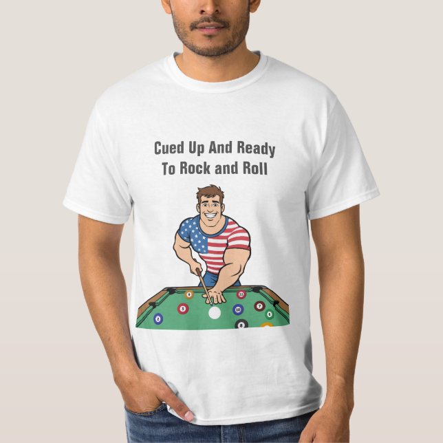 Camisetas da Liga da Equipe do Tema de Bilhar (Frente)