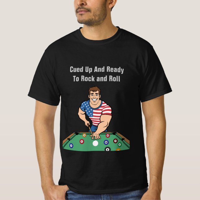 Camisetas da Liga da Equipe do Tema de Bilhar (Frente)
