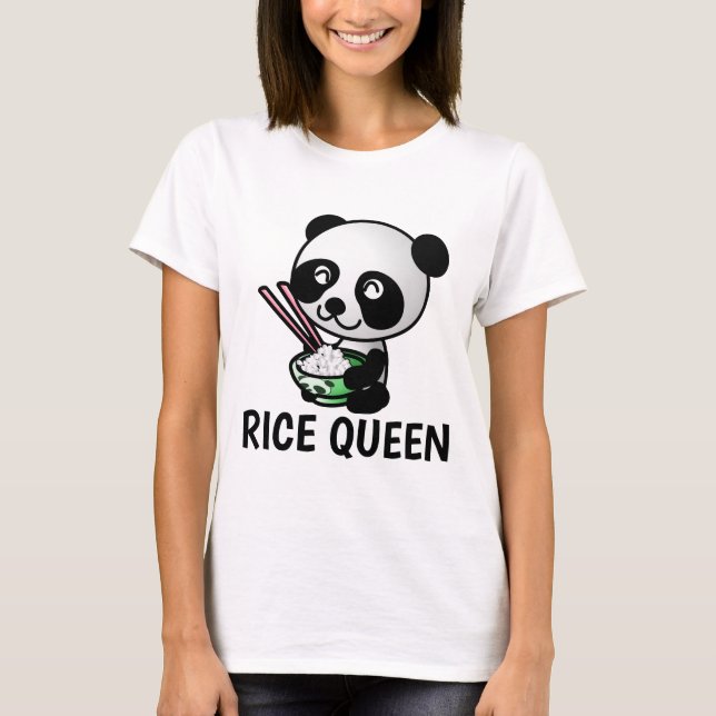 Camisetas da RAINHA DO RICE, amante do RICE damas  (Frente)