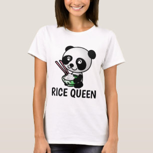 Camisetas da RAINHA DO RICE, amante do RICE damas 