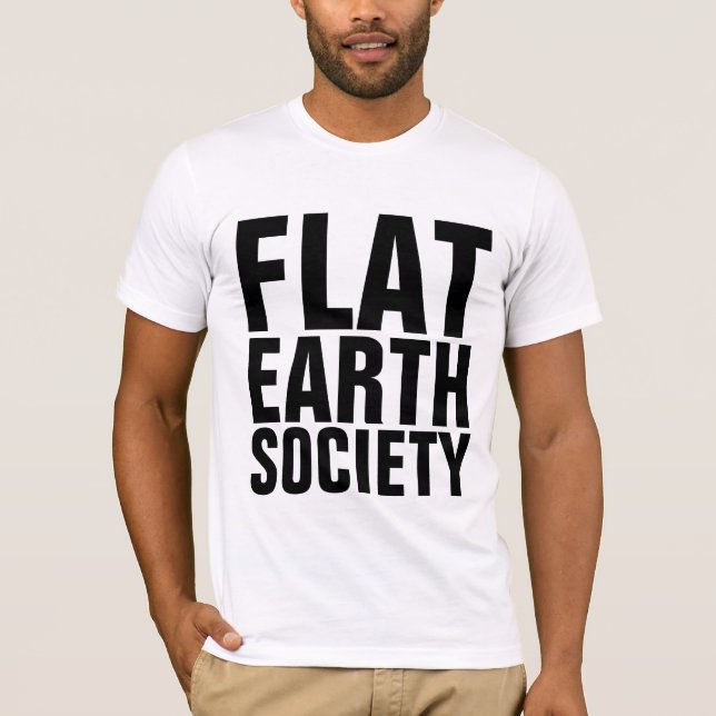 Camisetas da SOCIEDADE DA TERRA PLANA (Frente)