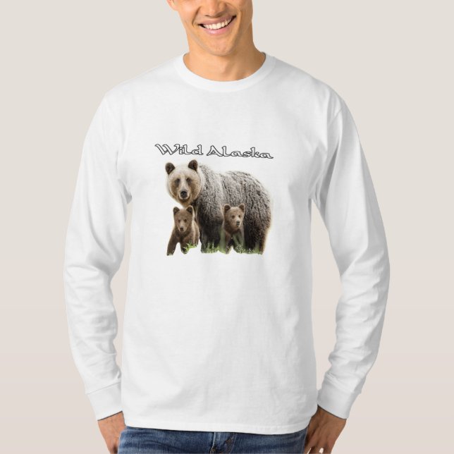 Camisetas da Vida Selvagem do Alasca (Frente)