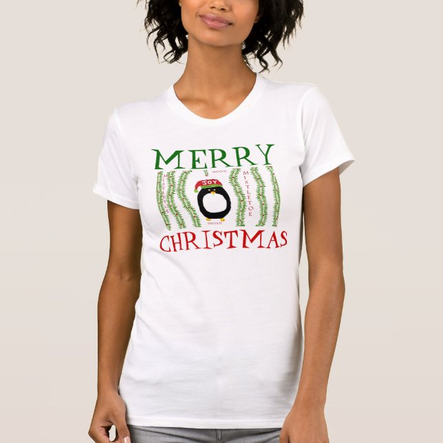 Camisetas das camisas n do VISCO do FELIZ NATAL do (Frente)